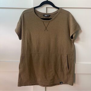 The North Face Olive Green/brown Crew Neck Top size M